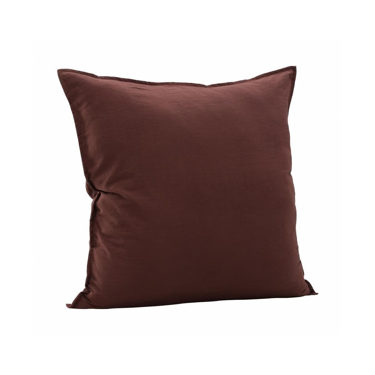 Ronja Cushion Cover Washed Cotton, Brown, 45X45 - Image 9