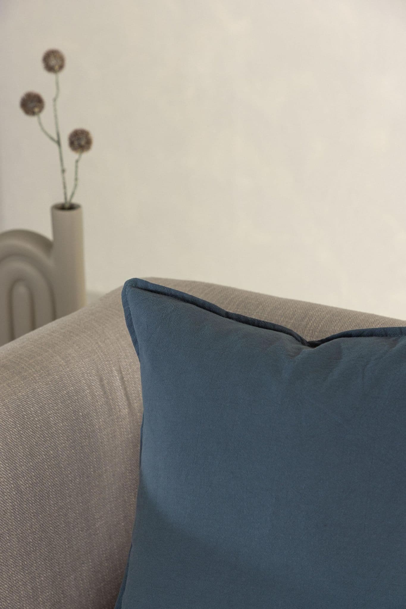 Ronja Cushion Cover Washed Cotton, Brown, 45X45 - Image 96