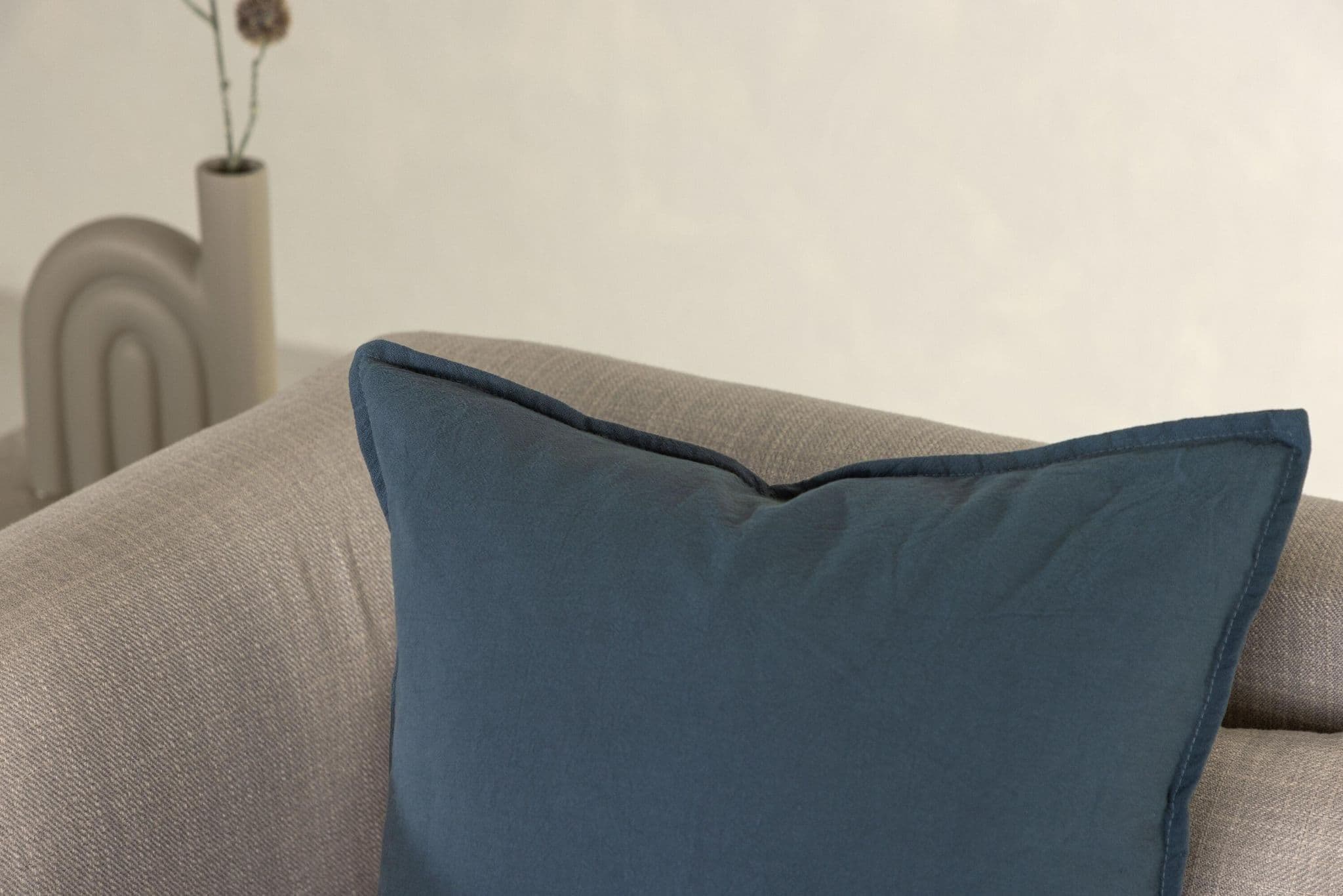 Ronja Cushion Cover Washed Cotton, Brown, 45X45 - Image 97