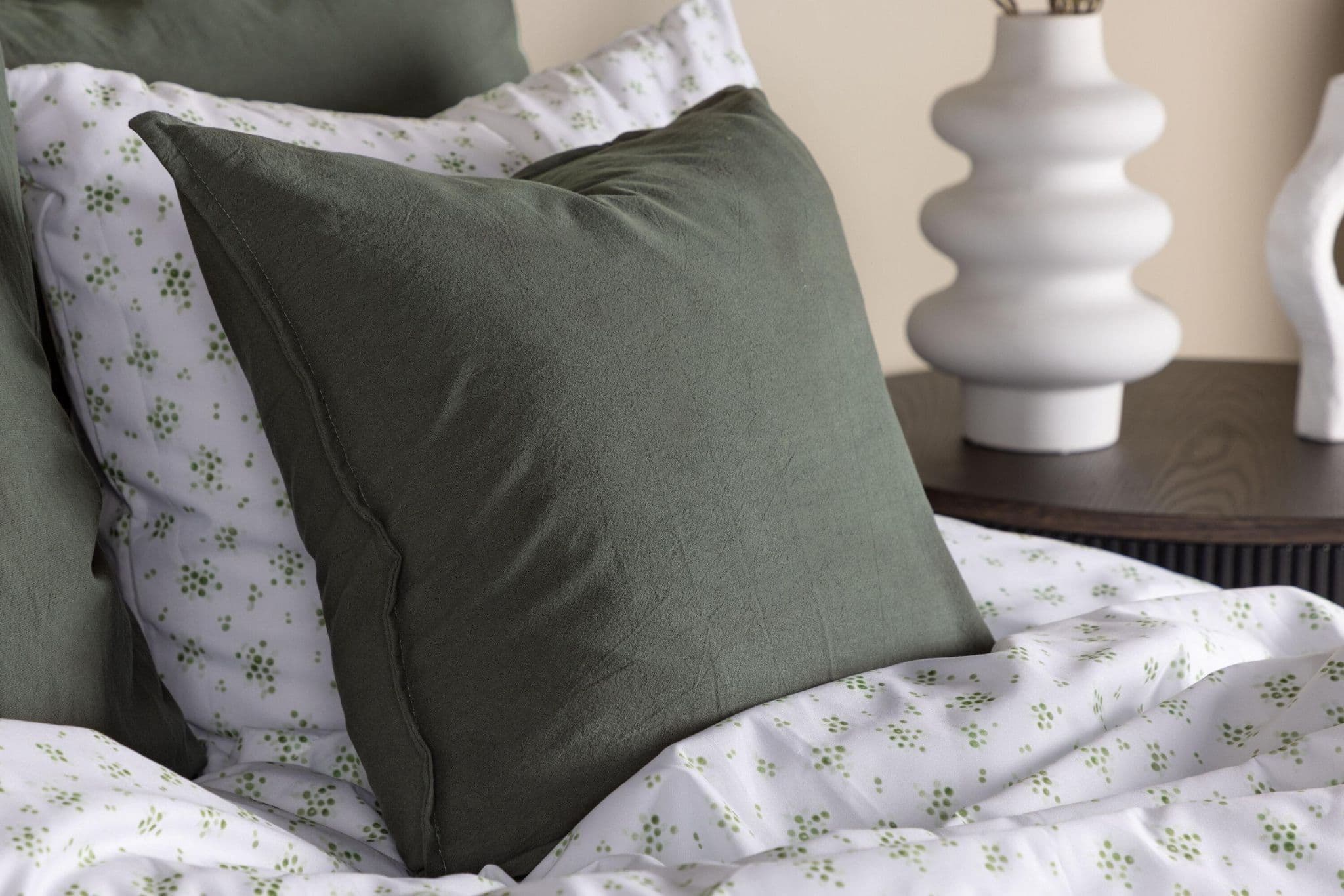 Ronja Cushion Cover Washed Cotton, Brown, 45X45 - Image 102