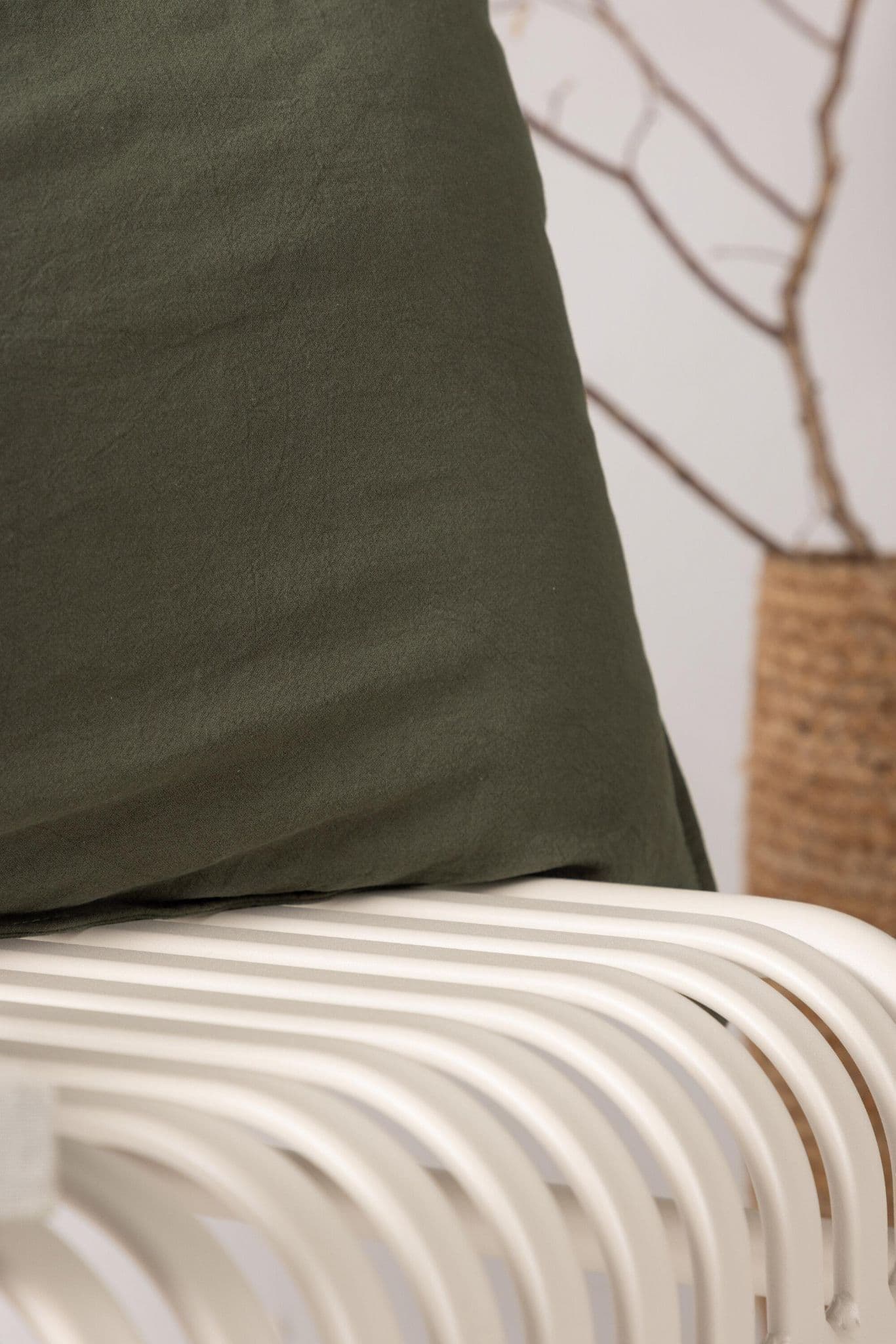 Ronja Cushion Cover Washed Cotton, Brown, 45X45 - Image 106