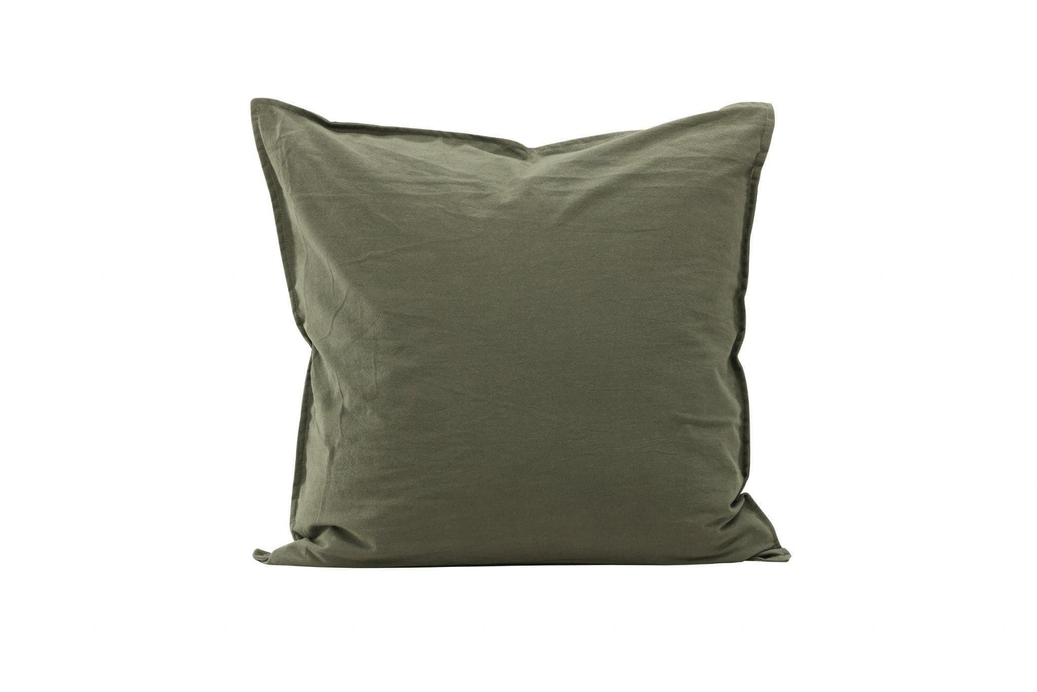 Ronja Cushion Cover Washed Cotton, Brown, 45X45 - Image 110