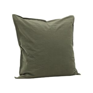 Ronja Cushion Cover Washed Cotton - Green, 60X60