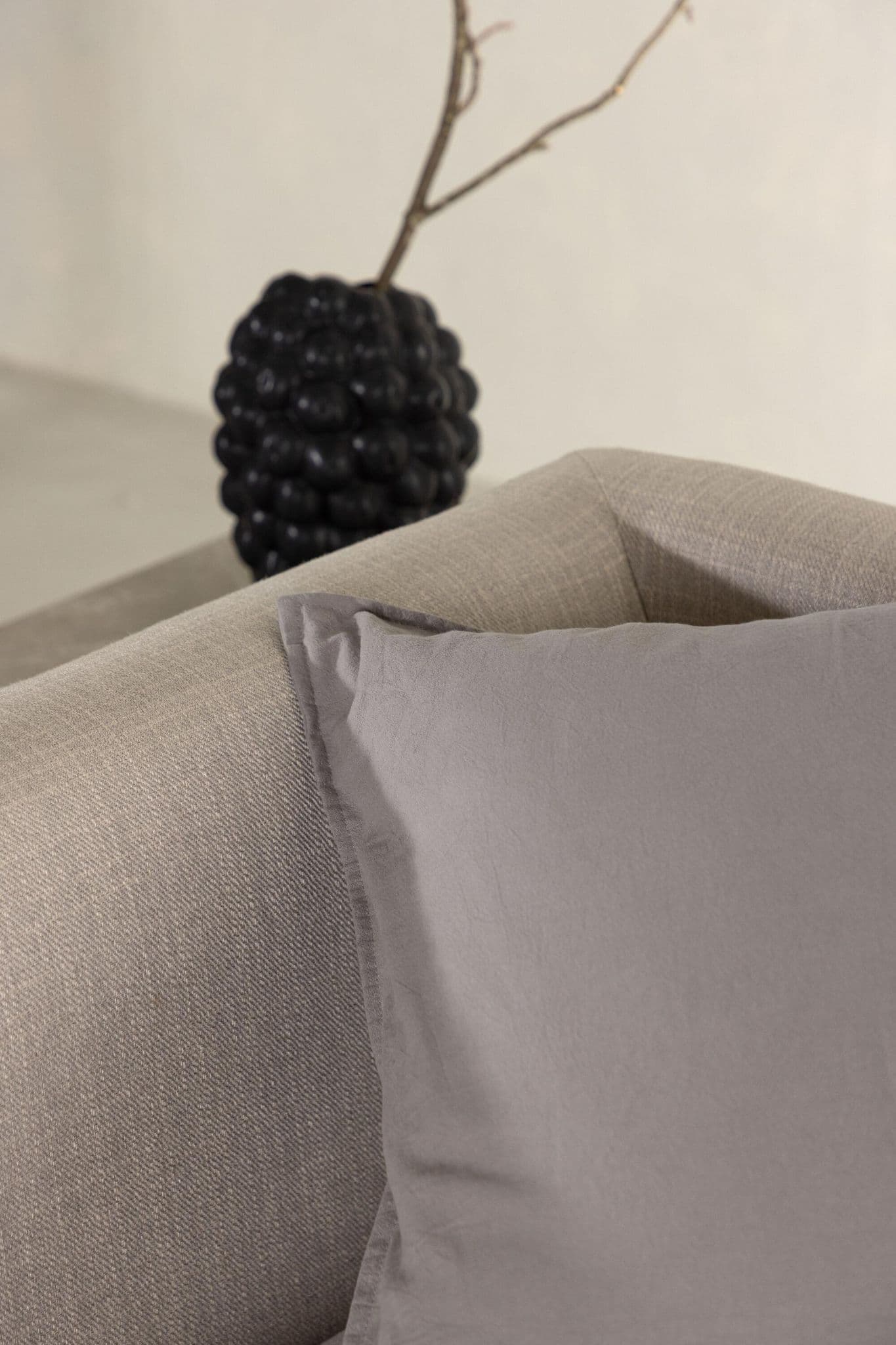 Ronja Cushion Cover Washed Cotton, Brown, 45X45 - Image 126