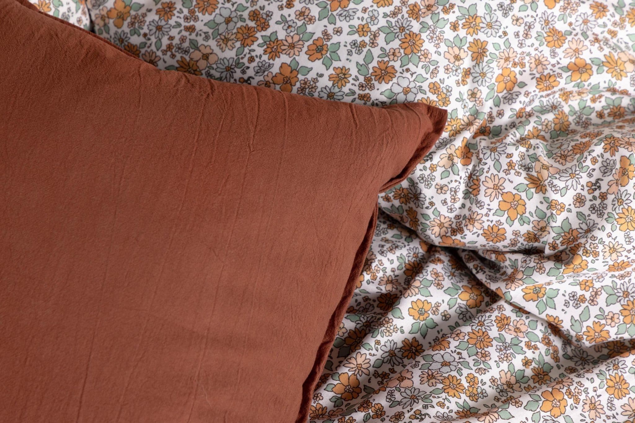 Ronja Cushion Cover Washed Cotton, Brown, 45X45 - Image 149