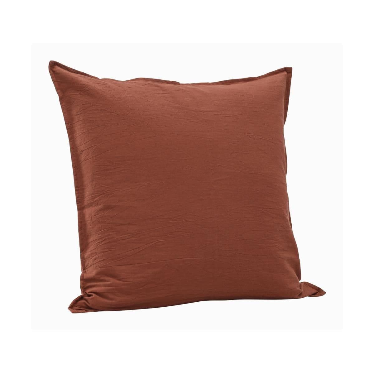 Ronja Cushion Cover Washed Cotton, Brown, 45X45 - Image 22