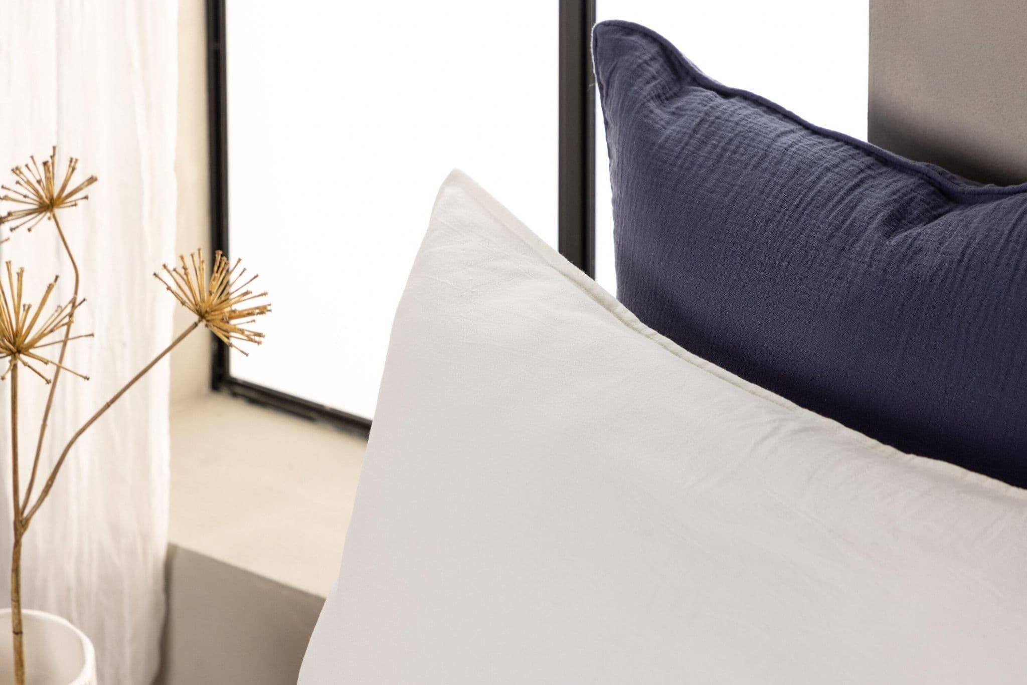 Ronja Cushion Cover Washed Cotton, Brown, 45X45 - Image 173