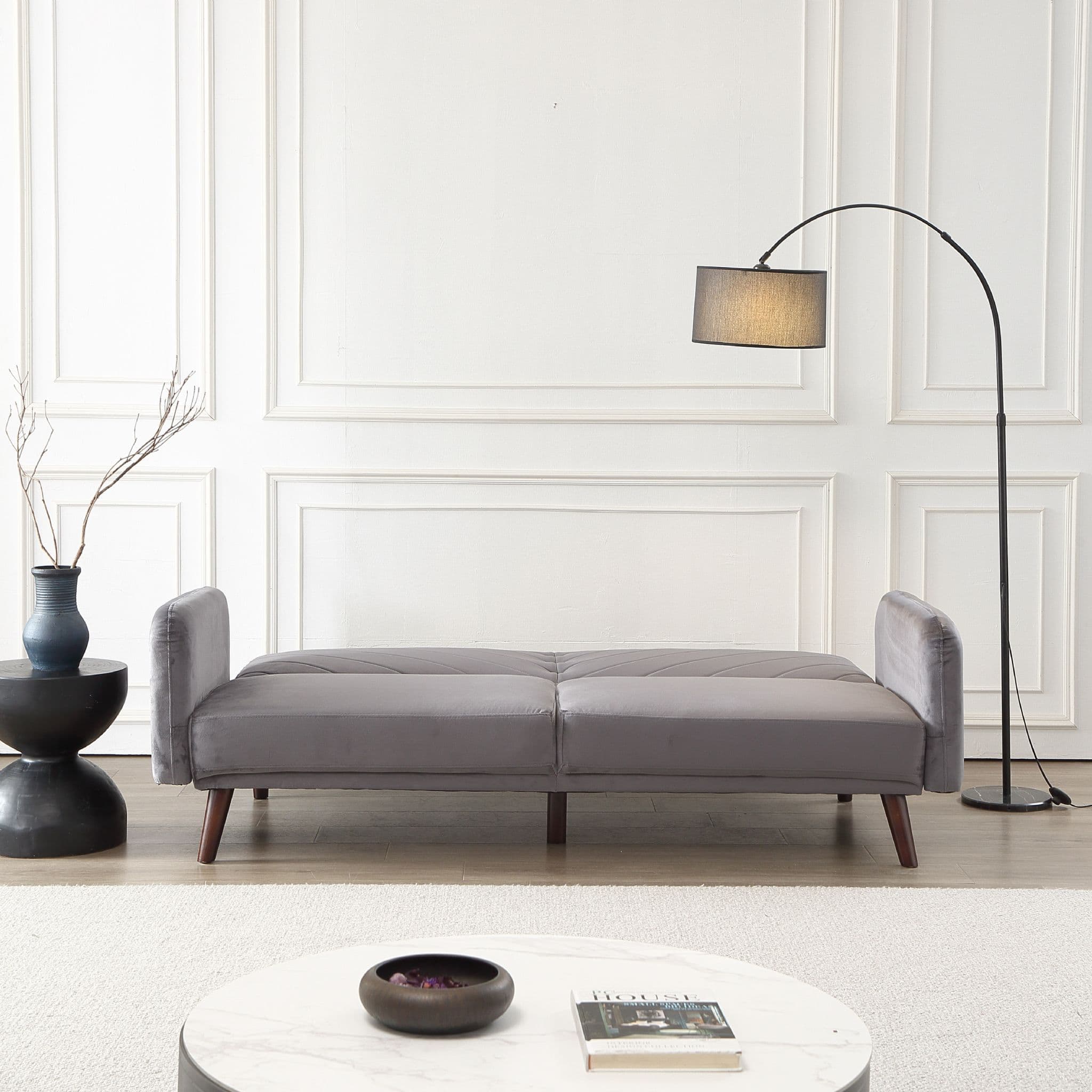 Rosso 3 Seater Grey Sofa Bed - Image 4