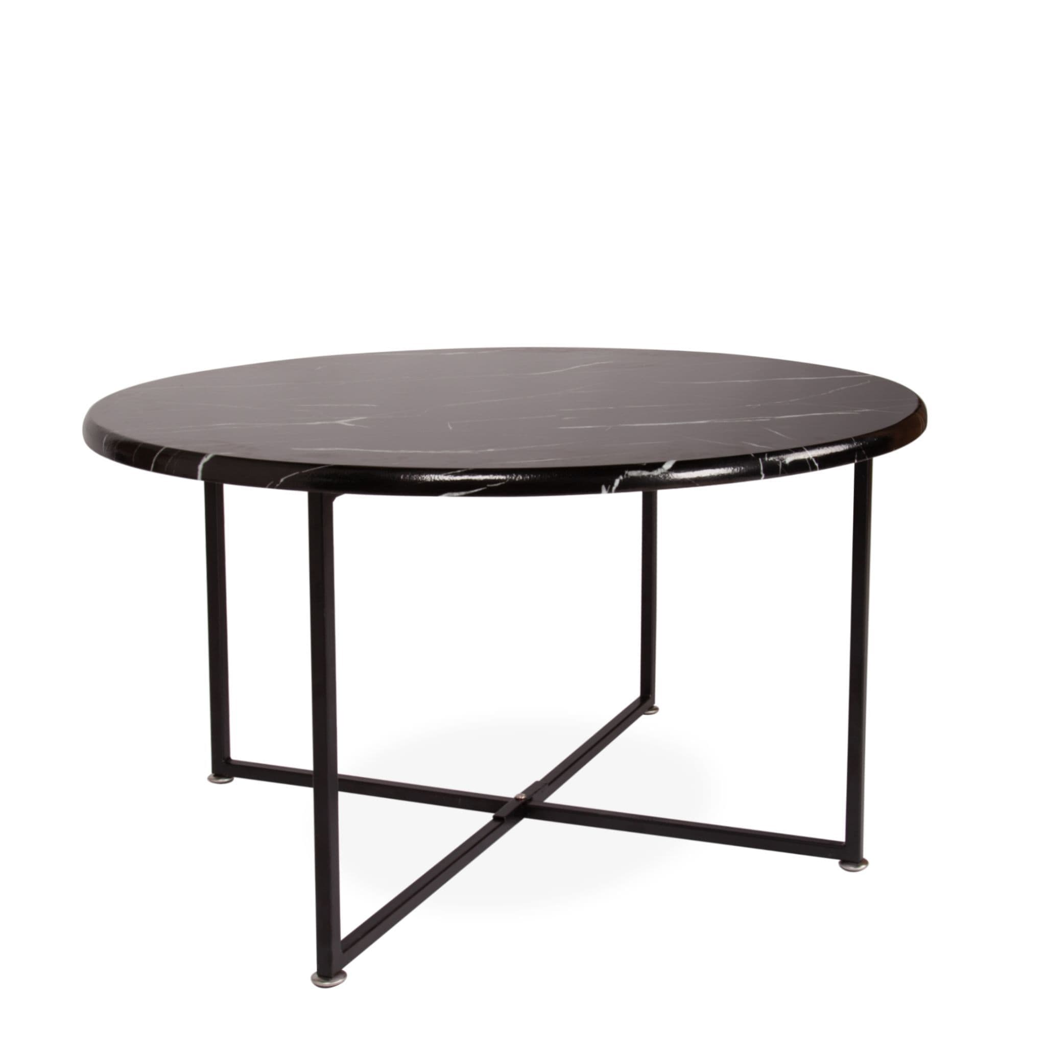 Round Coffee Table With Black Marble Top