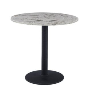 Round Pantheon Dining Table - Black Leg 100Cm - Black, 80