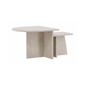 Sala Sofa Table, 60X60 Cm, 40X40 Cm, Beige