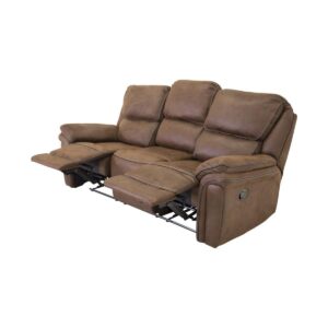 Saranda 3-Seat Recliner Sofa - Brown