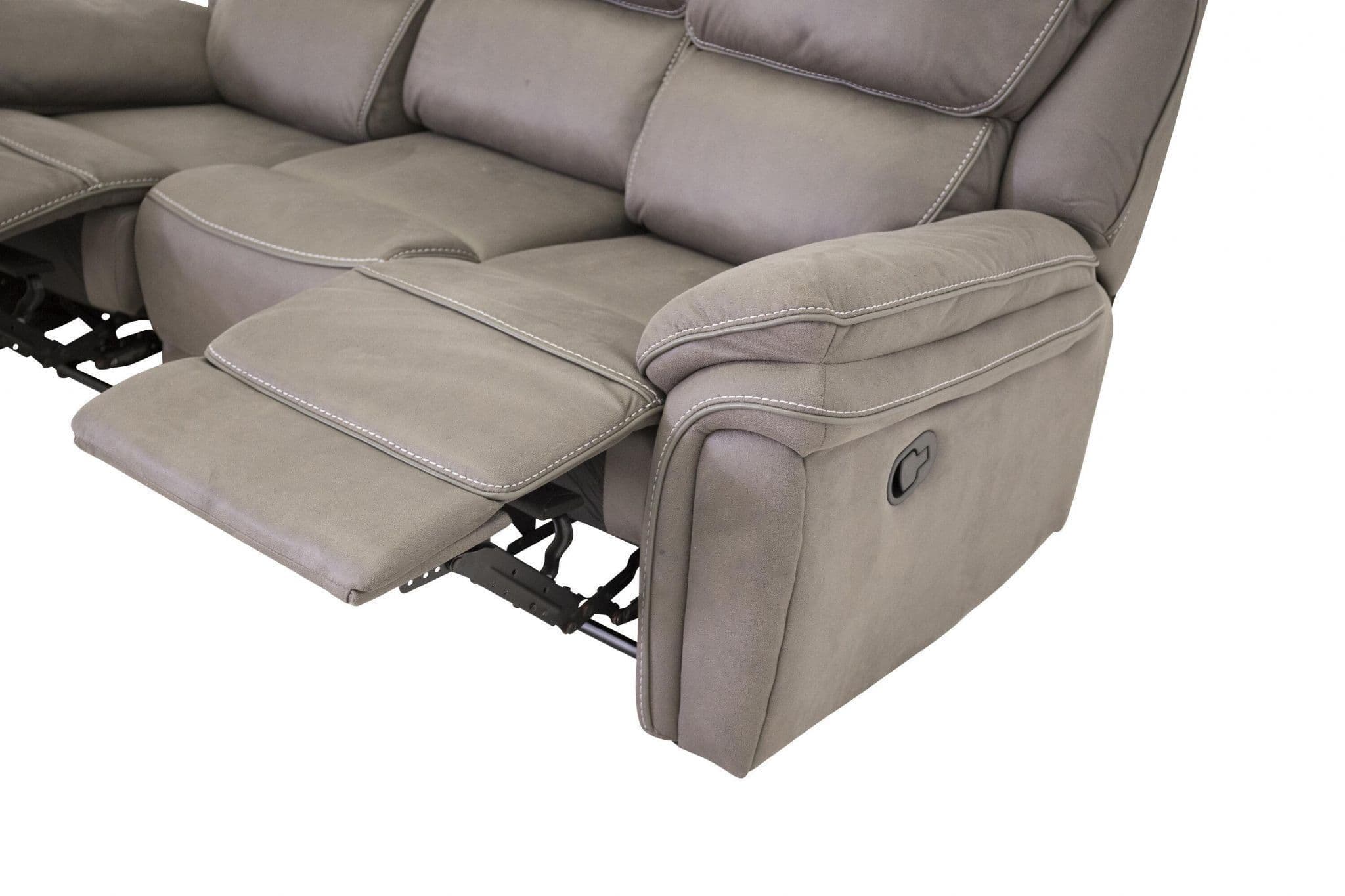Saranda 3-Seat Recliner Sofa, Grey - Image 3