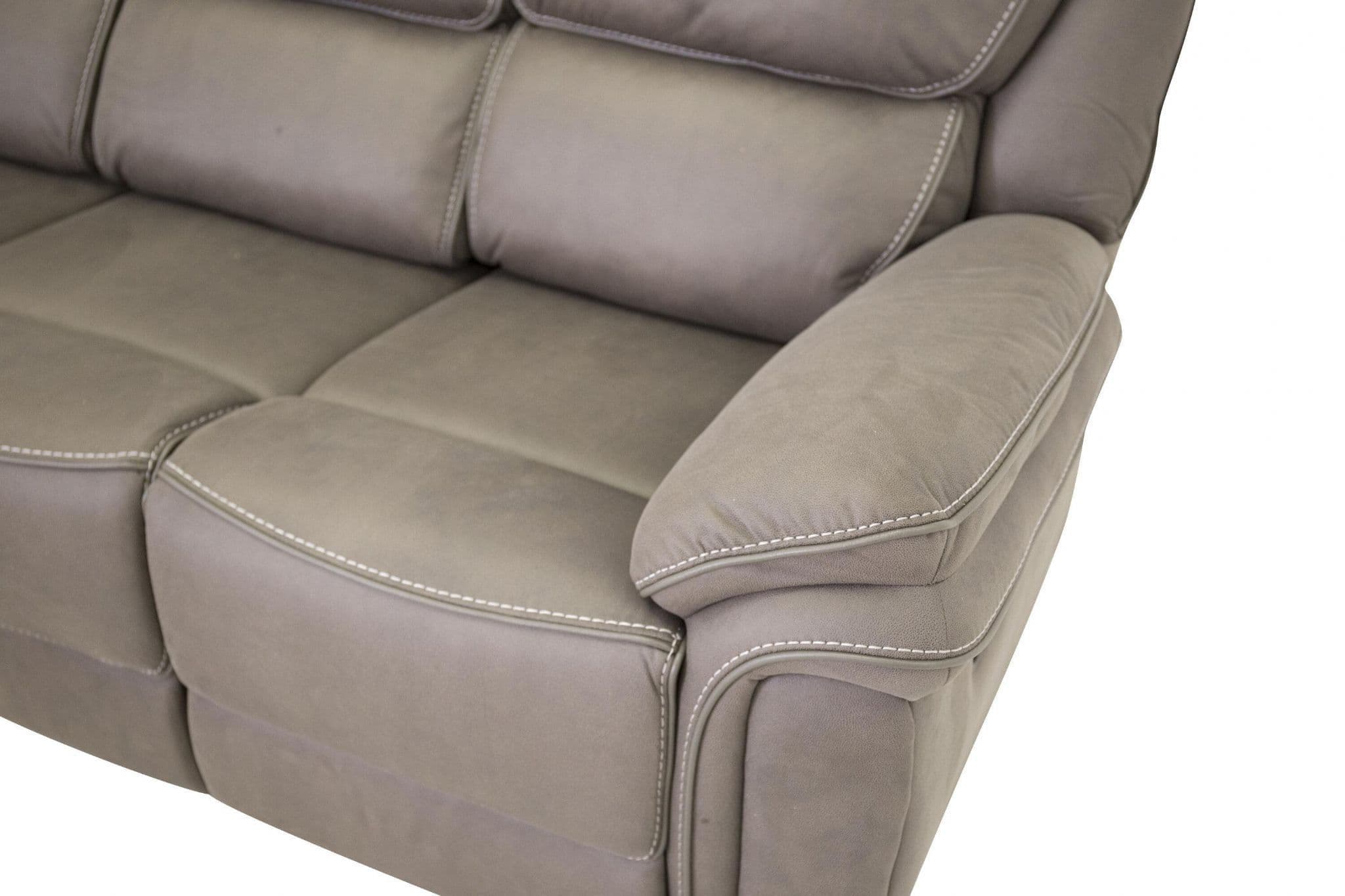 Saranda 3-Seat Recliner Sofa, Grey - Image 4