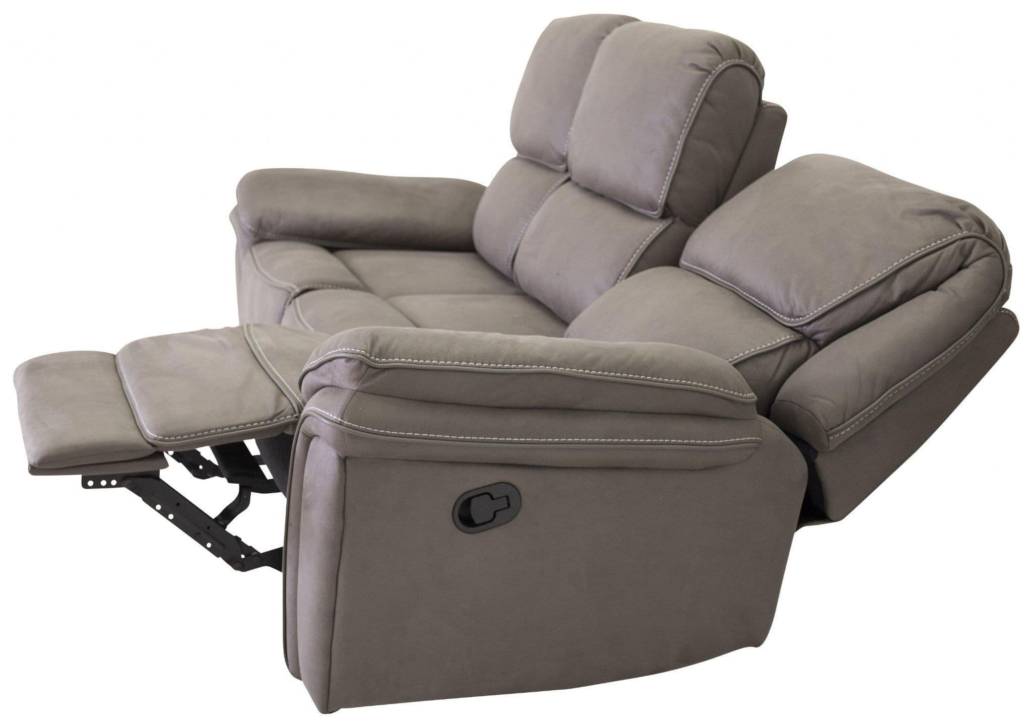 Saranda 3-Seat Recliner Sofa, Grey - Image 5