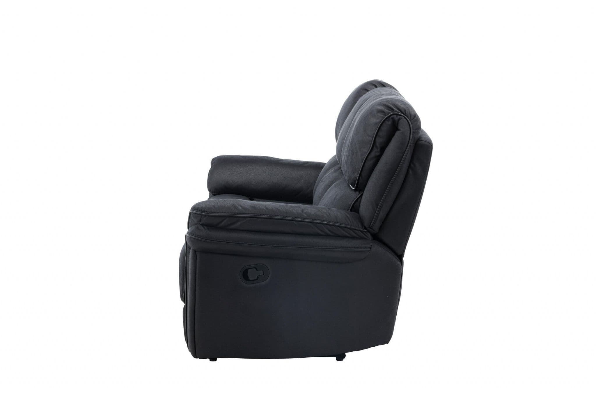 Saranda Recliner 3-Seat Sofa, Black - Image 3