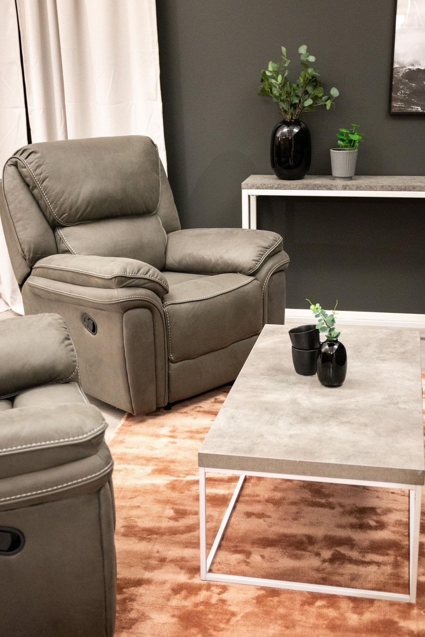 Saranda Recliner Armchair, Grey - Image 9