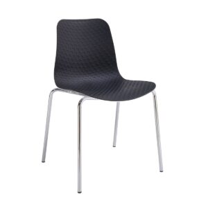 Set Of 4 Stackable Ridely Chairs - Black