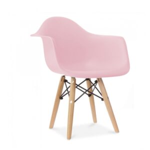 Set Of Two Kids Eiffel Style Plastic Armchair - Pink
