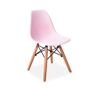 Set Of Two Kids Eiffel Style Plastic Chair - Pink