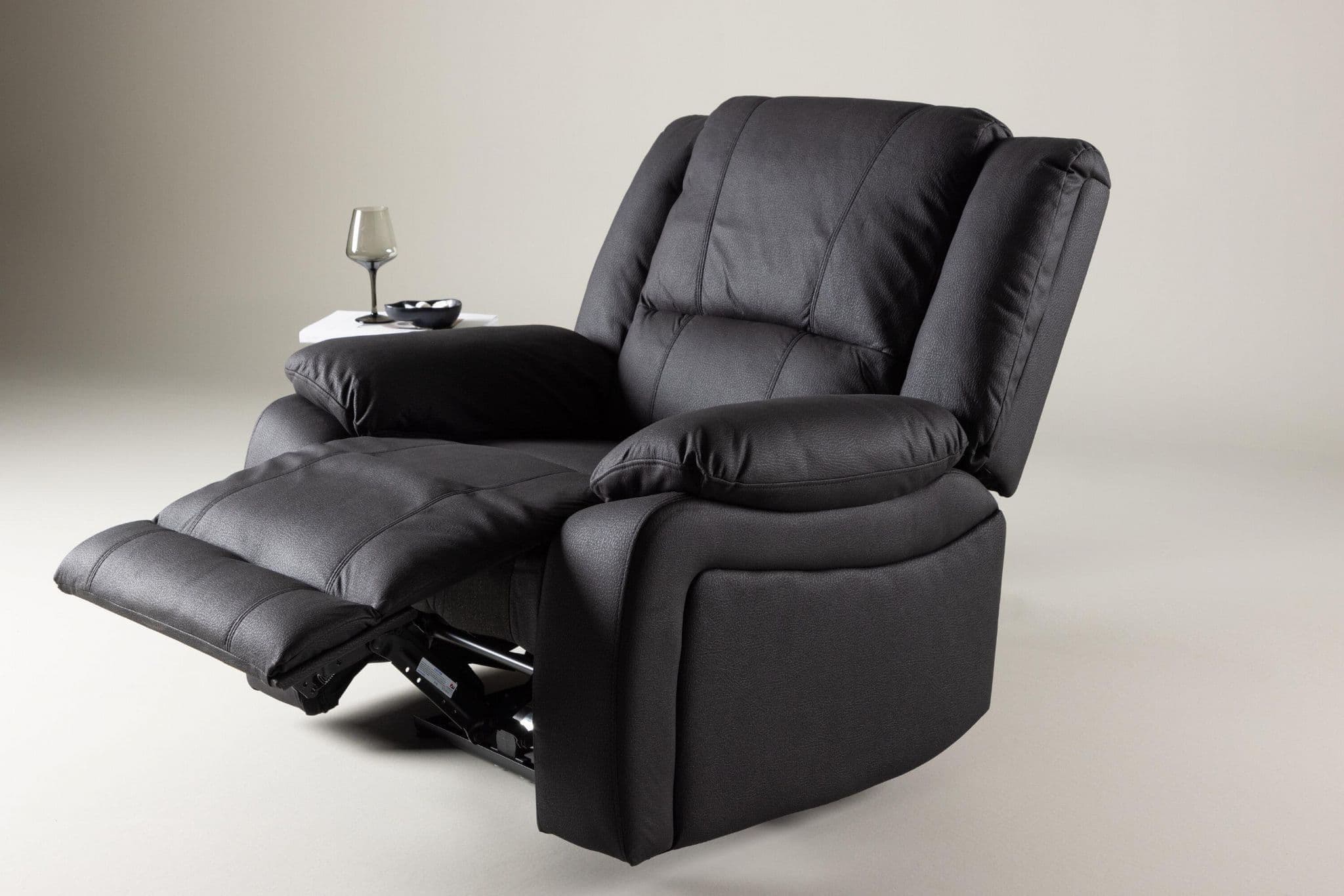 Singapore Recliner Armchair, Black - Image 4