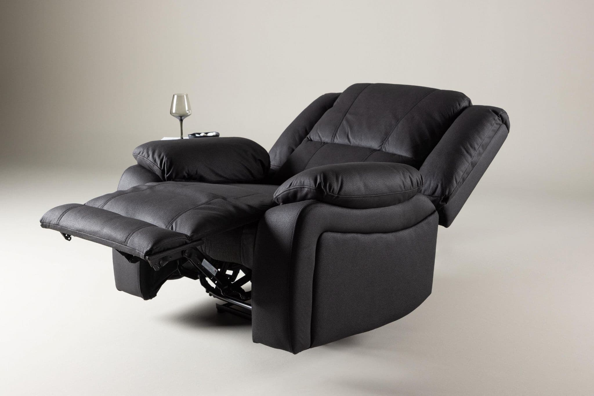 Singapore Recliner Armchair, Black - Image 5