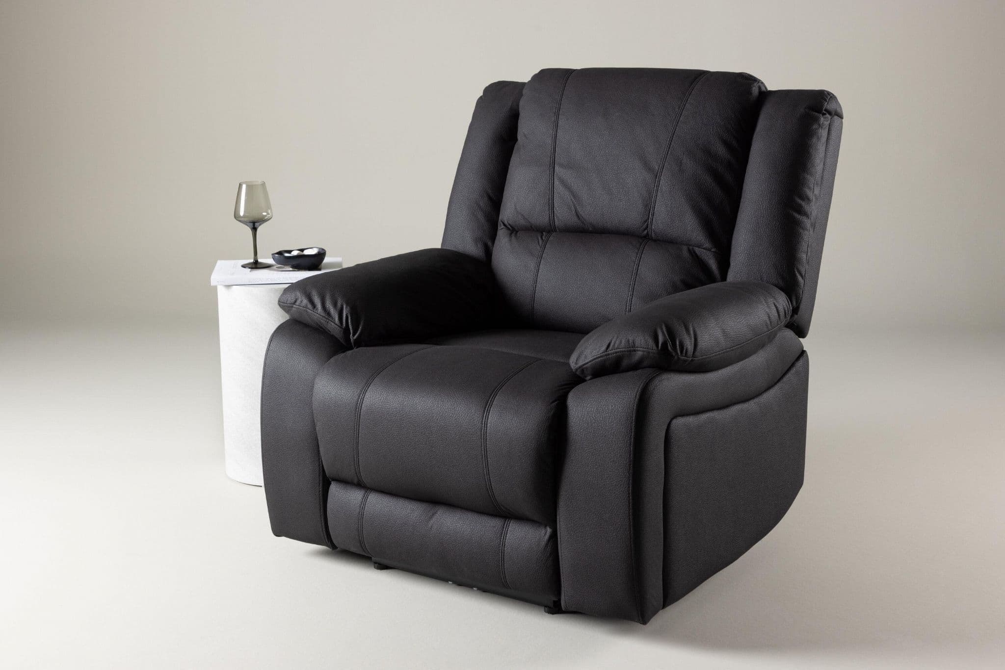 Singapore Recliner Armchair, Black - Image 6