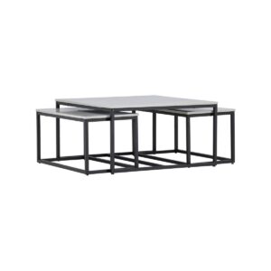 Solna Sofa Table, 80X80 Cm, Stone Look