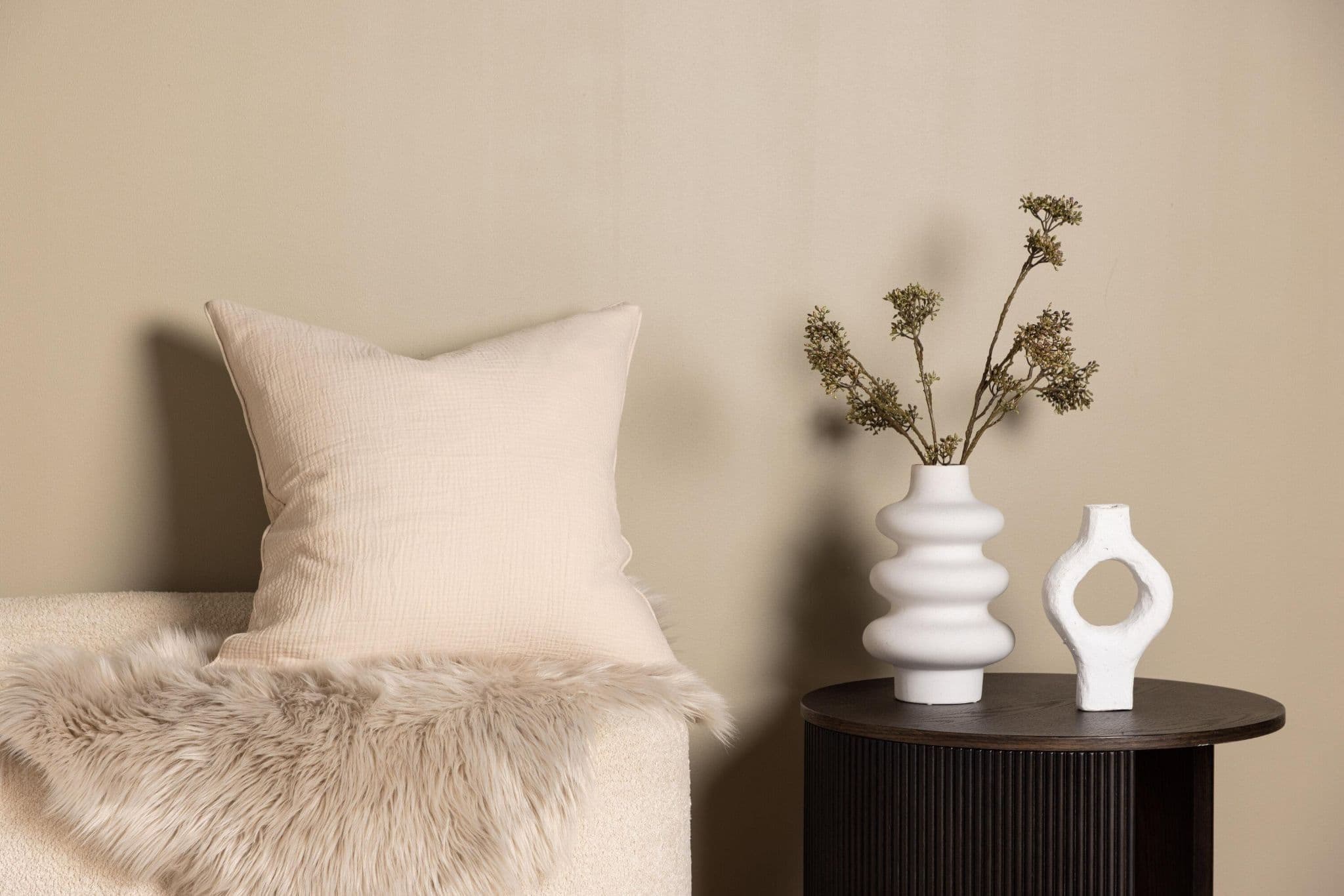 Tyra Cushion Cover Cotton Gauze, Blue, 60X60 - Image 15