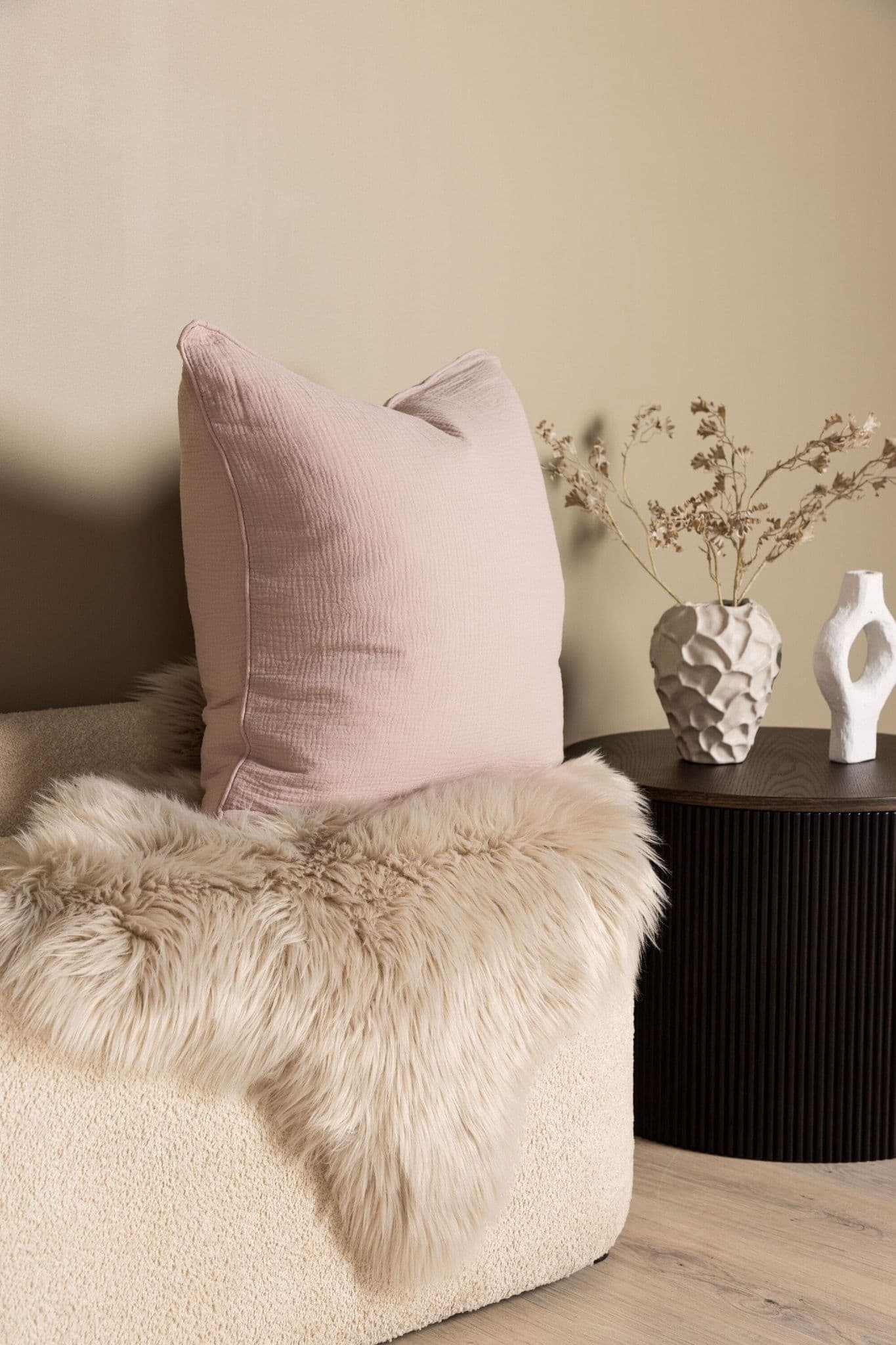 Tyra Cushion Cover Cotton Gauze, Blue, 60X60 - Image 34