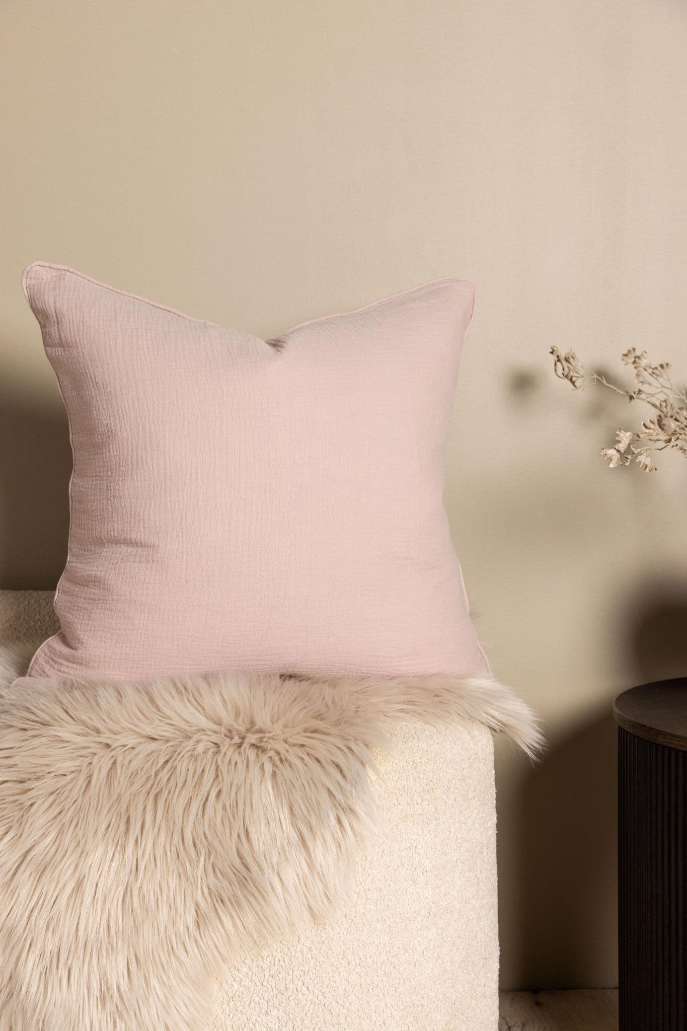 Tyra Cushion Cover Cotton Gauze, Blue, 60X60 - Image 35