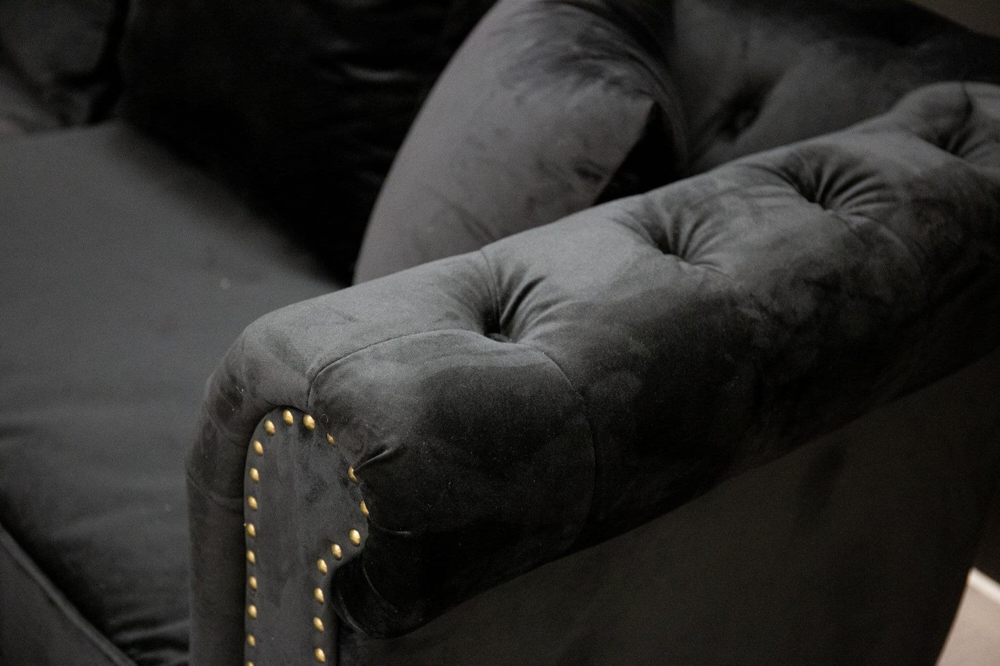 Velvet 3-Seat Sofa, Cream - Image 5