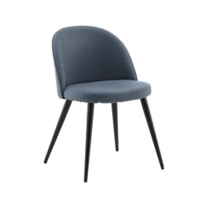 Velvet Dining Chair 2-Pack, Blue Fabric