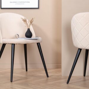 Velvet Stitches Chair 2-Pack - Beige