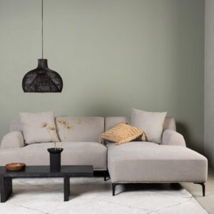 Viskan Sofa, Matte Black/Light Grey Fabric