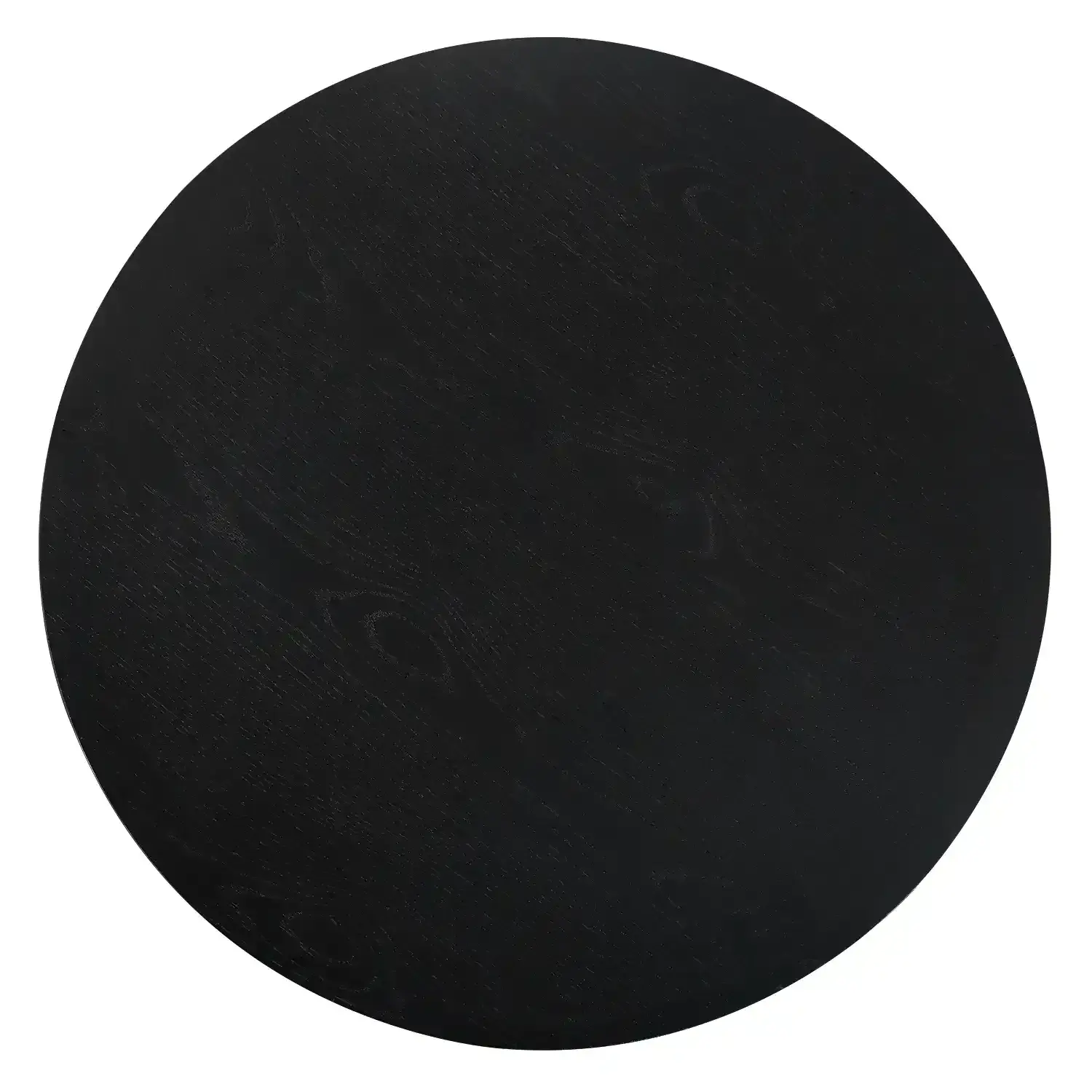 Vivid Black Wooden Round Coffee Table - Image 6