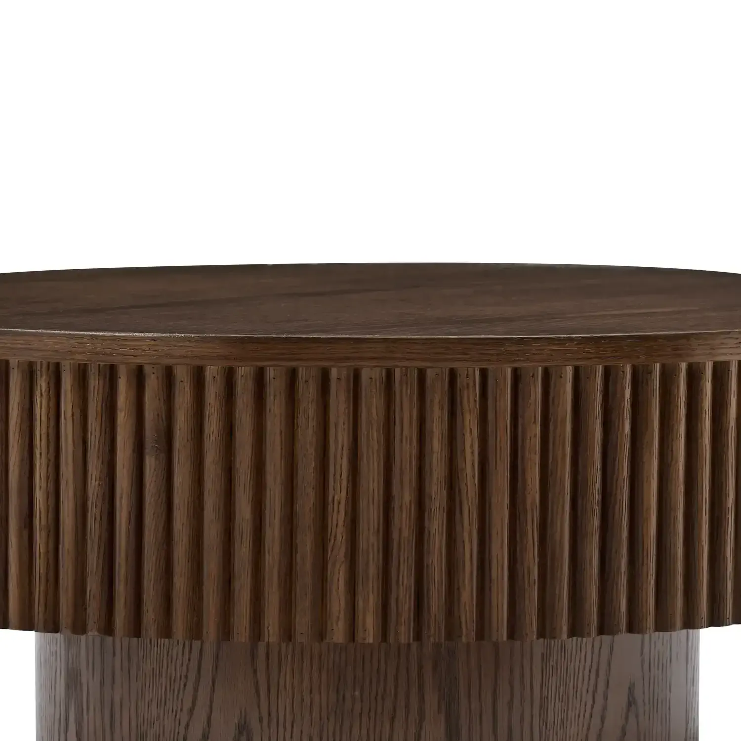 Vivid Black Wooden Round Coffee Table - Image 9