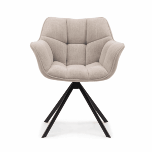 X1 Cream Fabric Swivel Ruby Armchair