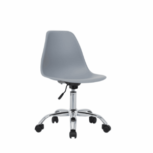 X1 Grey Eiffel Style Office Chair Adjustable Seat With Wheels