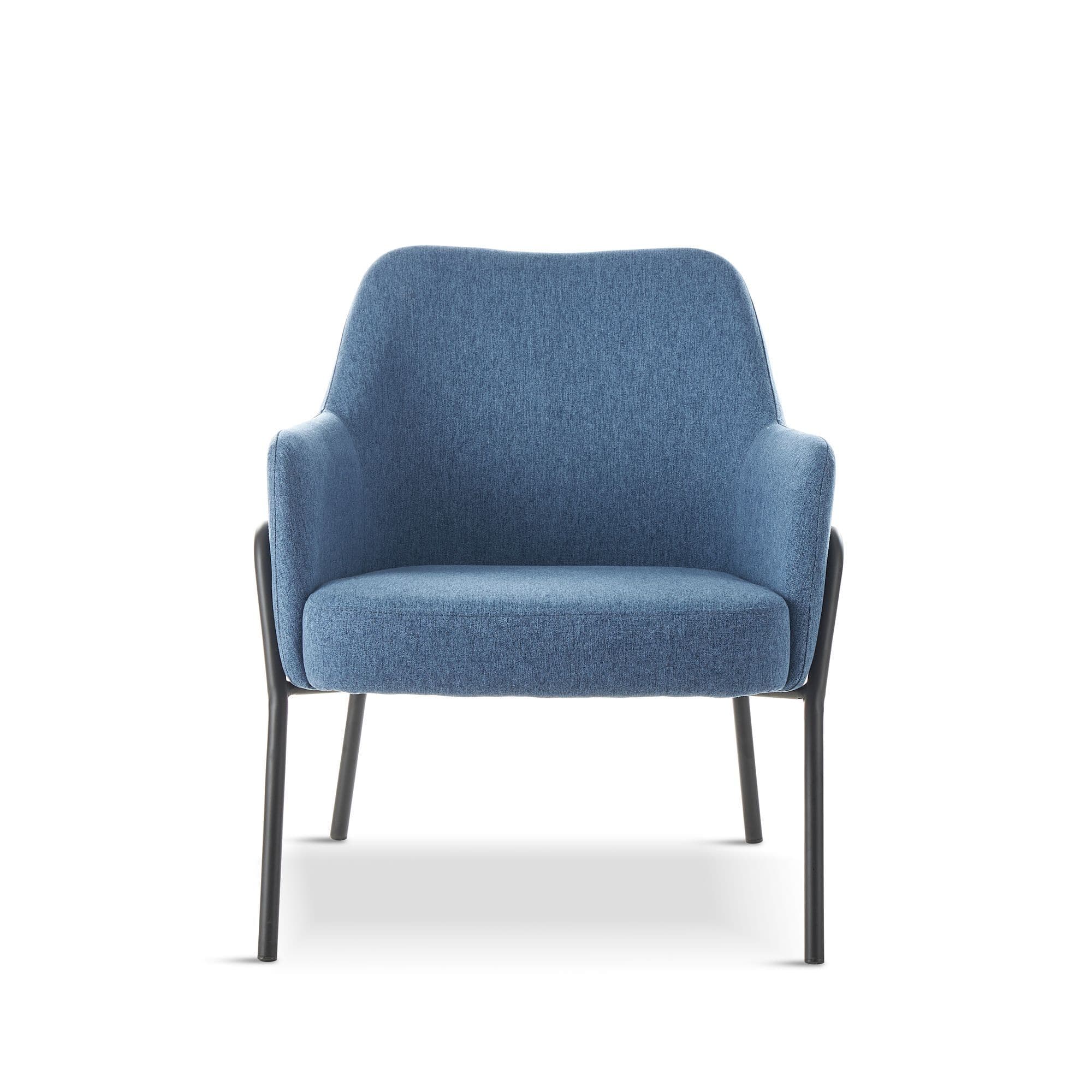 X1 Karl Blue Fabric Lounge Chair - Image 3