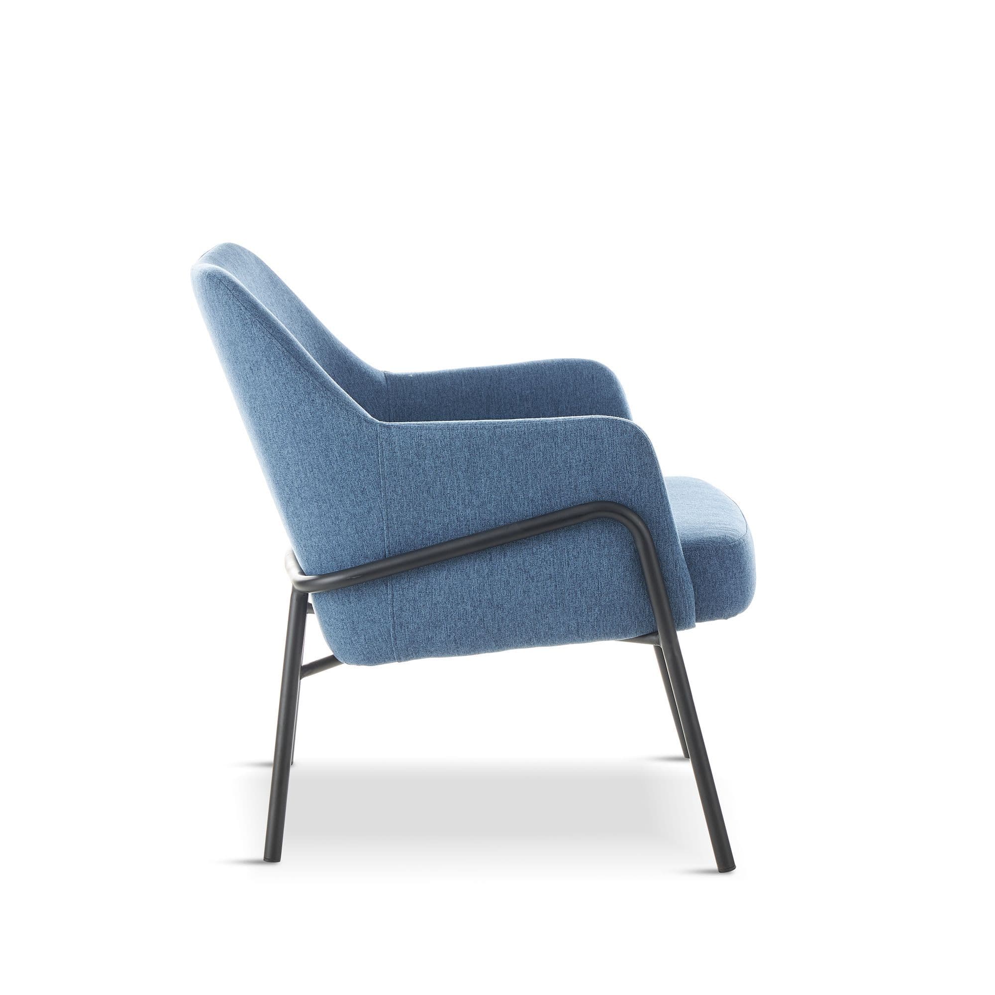 X1 Karl Blue Fabric Lounge Chair - Image 4