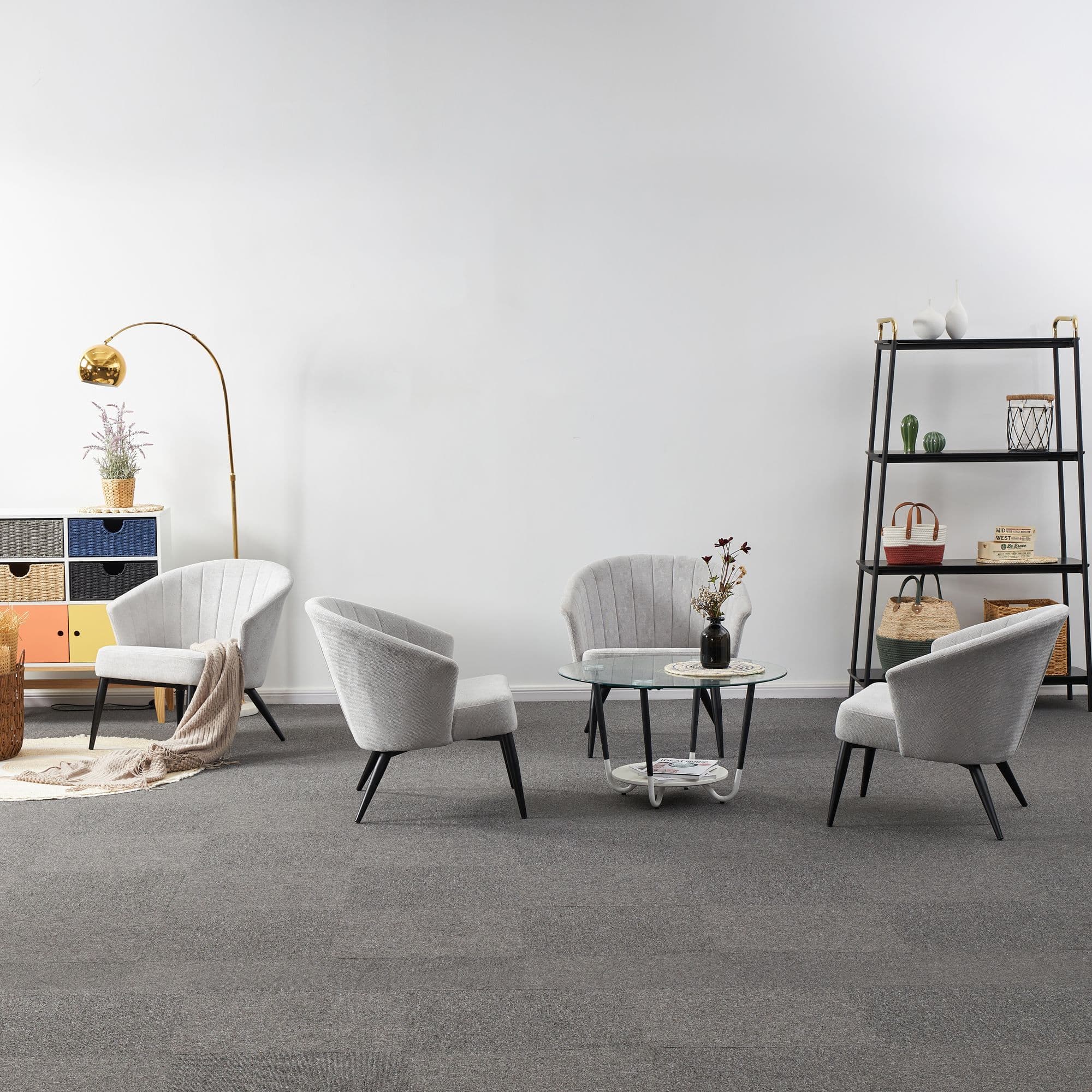 X1 Ava Grey Fabric Lounge Chair - Image 13