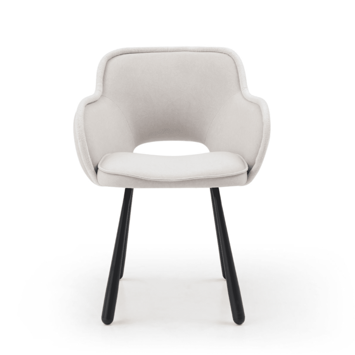 X2 Claudia Art Deco Dining Chairs - Beige - Image 4