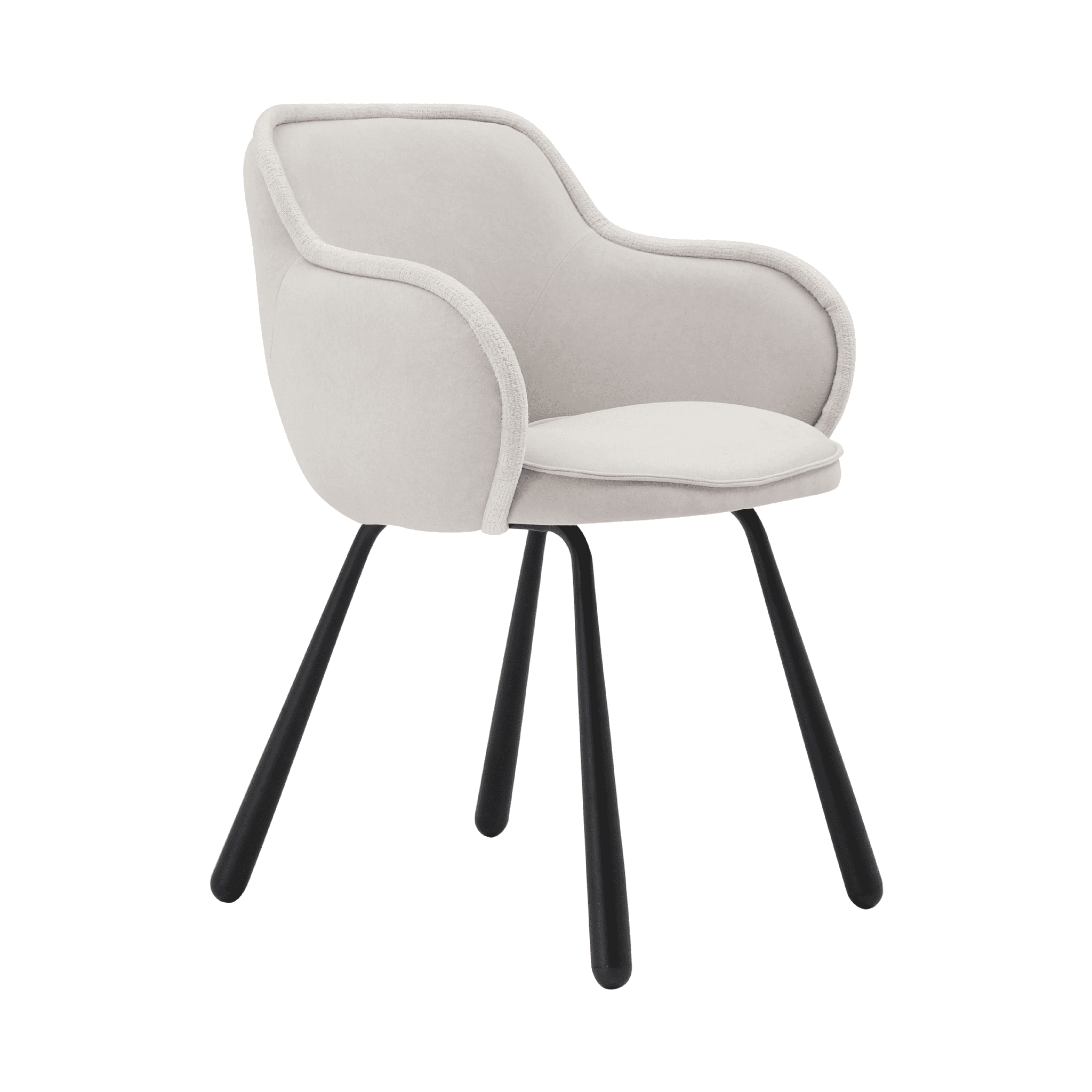 X2 Claudia Art Deco Dining Chairs - Beige - Image 3