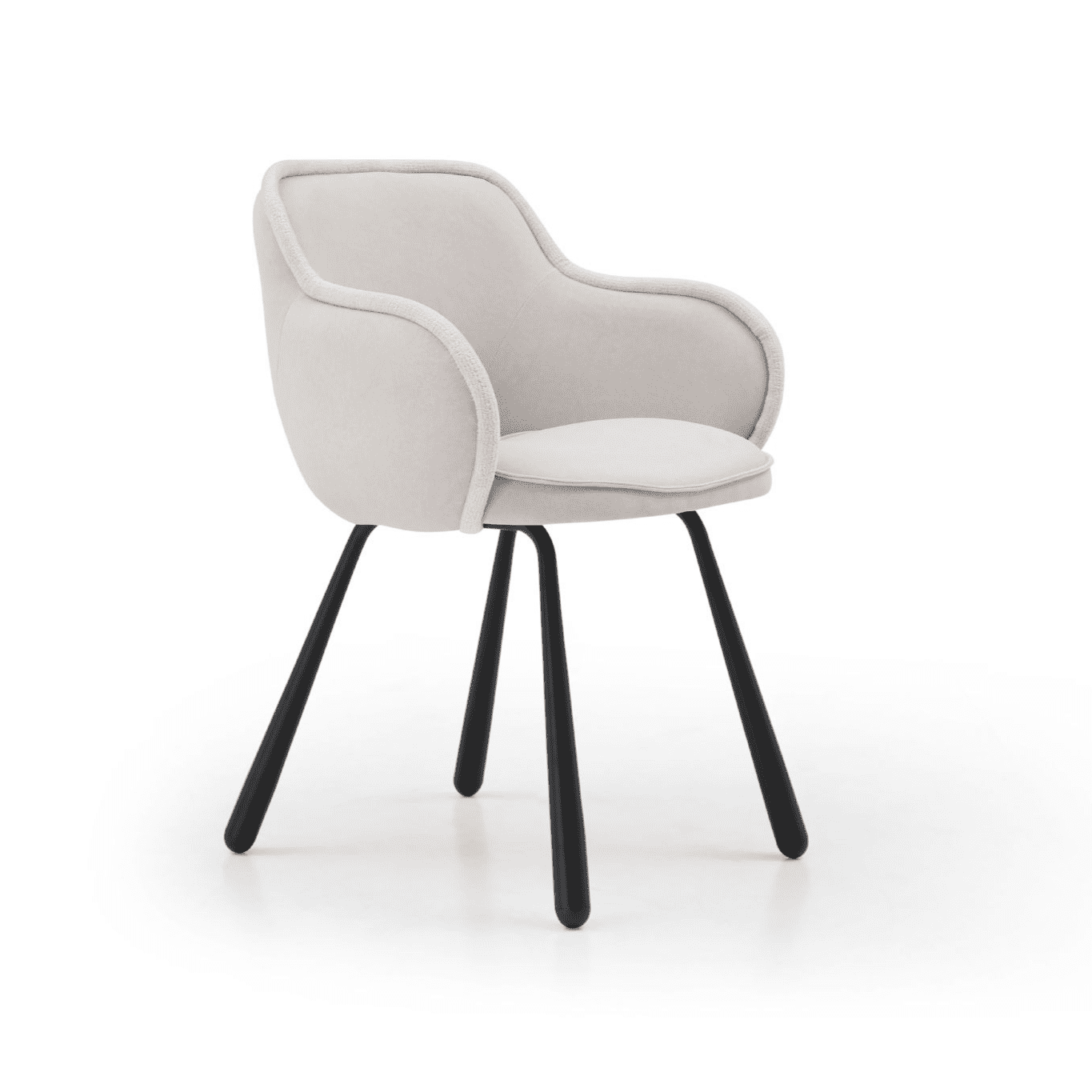 X2 Claudia Art Deco Dining Chairs - Beige - Image 5