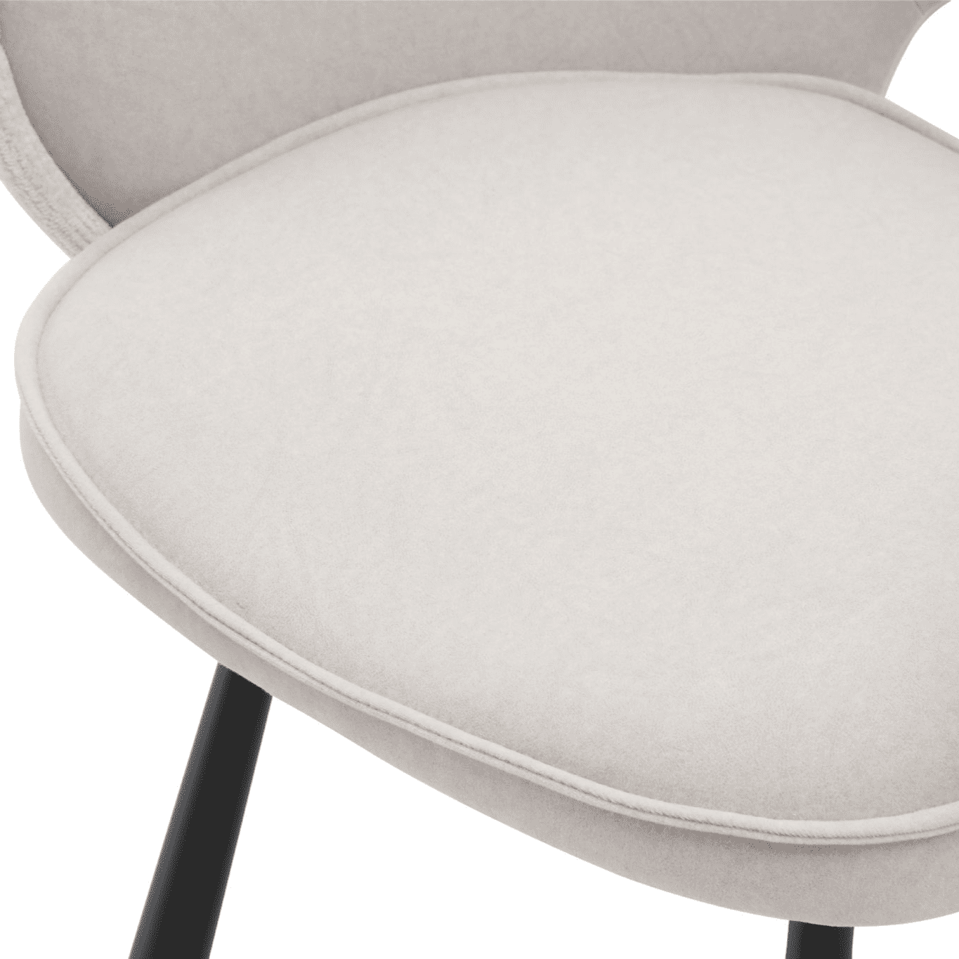 X2 Claudia Art Deco Dining Chairs - Beige - Image 9