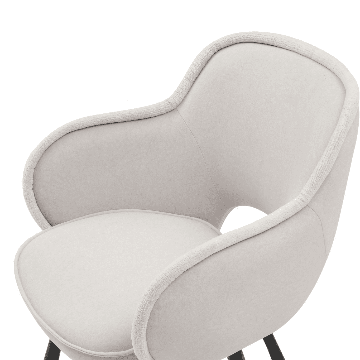 X2 Claudia Art Deco Dining Chairs - Beige - Image 10