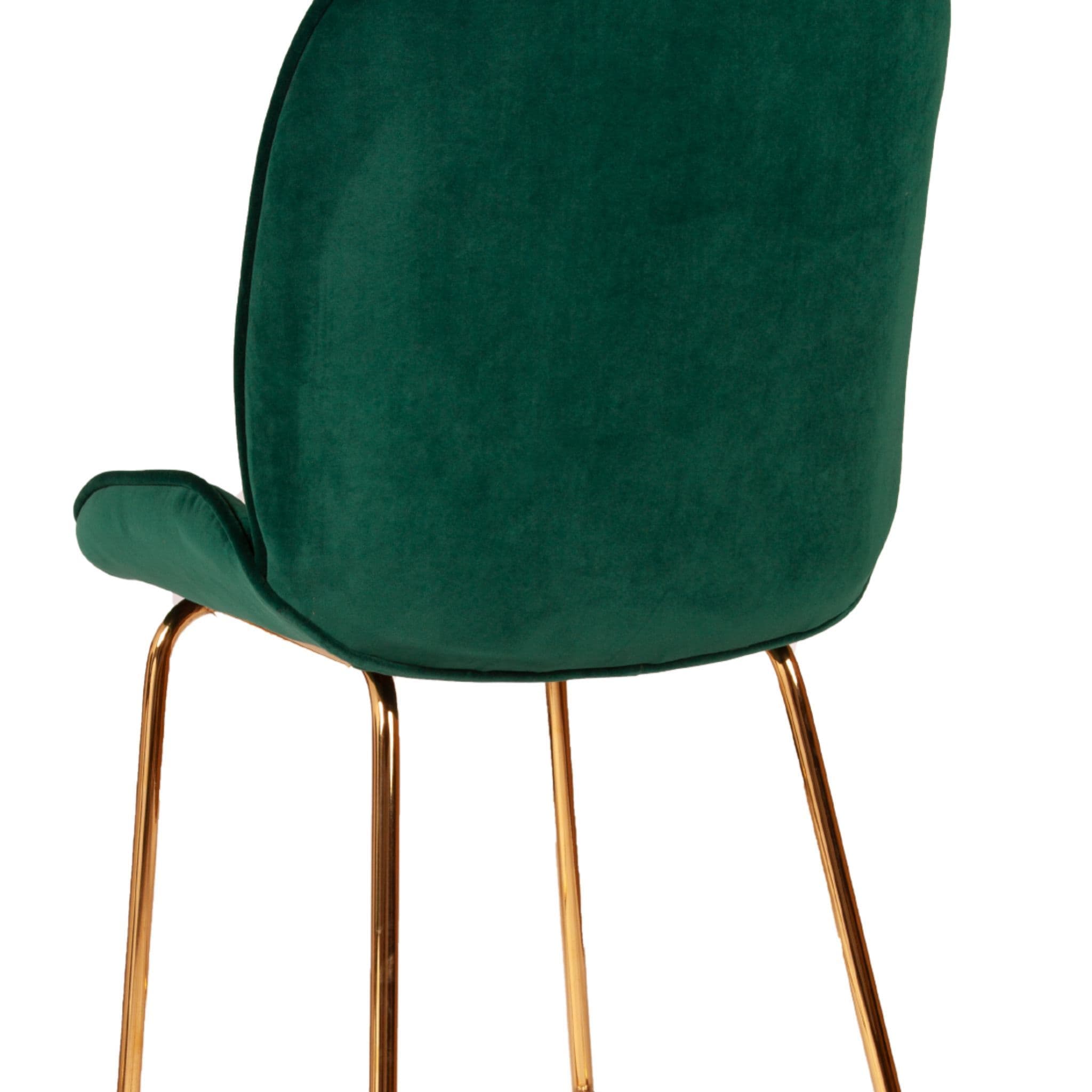 X2 Journey Velvet Barstools, Grey, Gold Legs, 65/75 Cm - Image 9