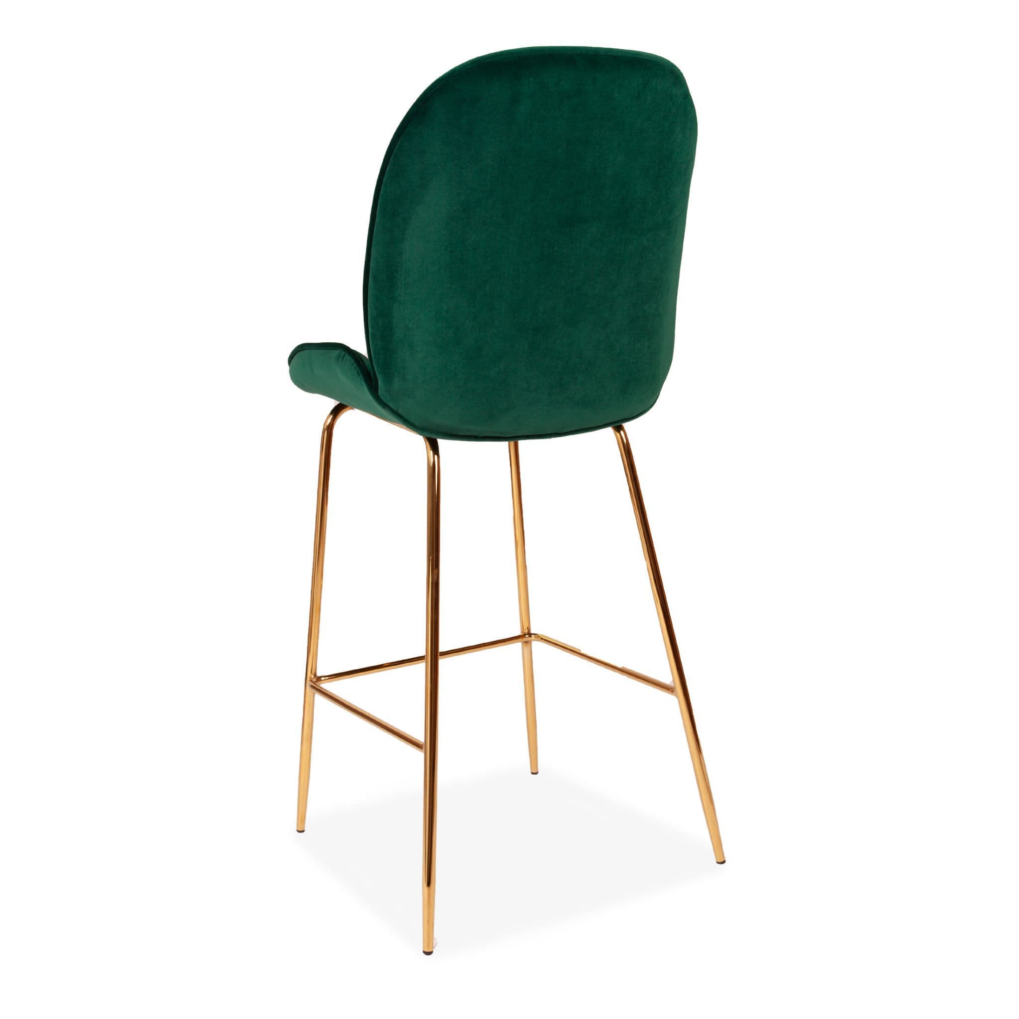 X2 Journey Velvet Barstools, Grey, Gold Legs, 65/75 Cm - Image 10