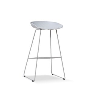 X2 Black Alar Plastic Barstool - Grey, X2